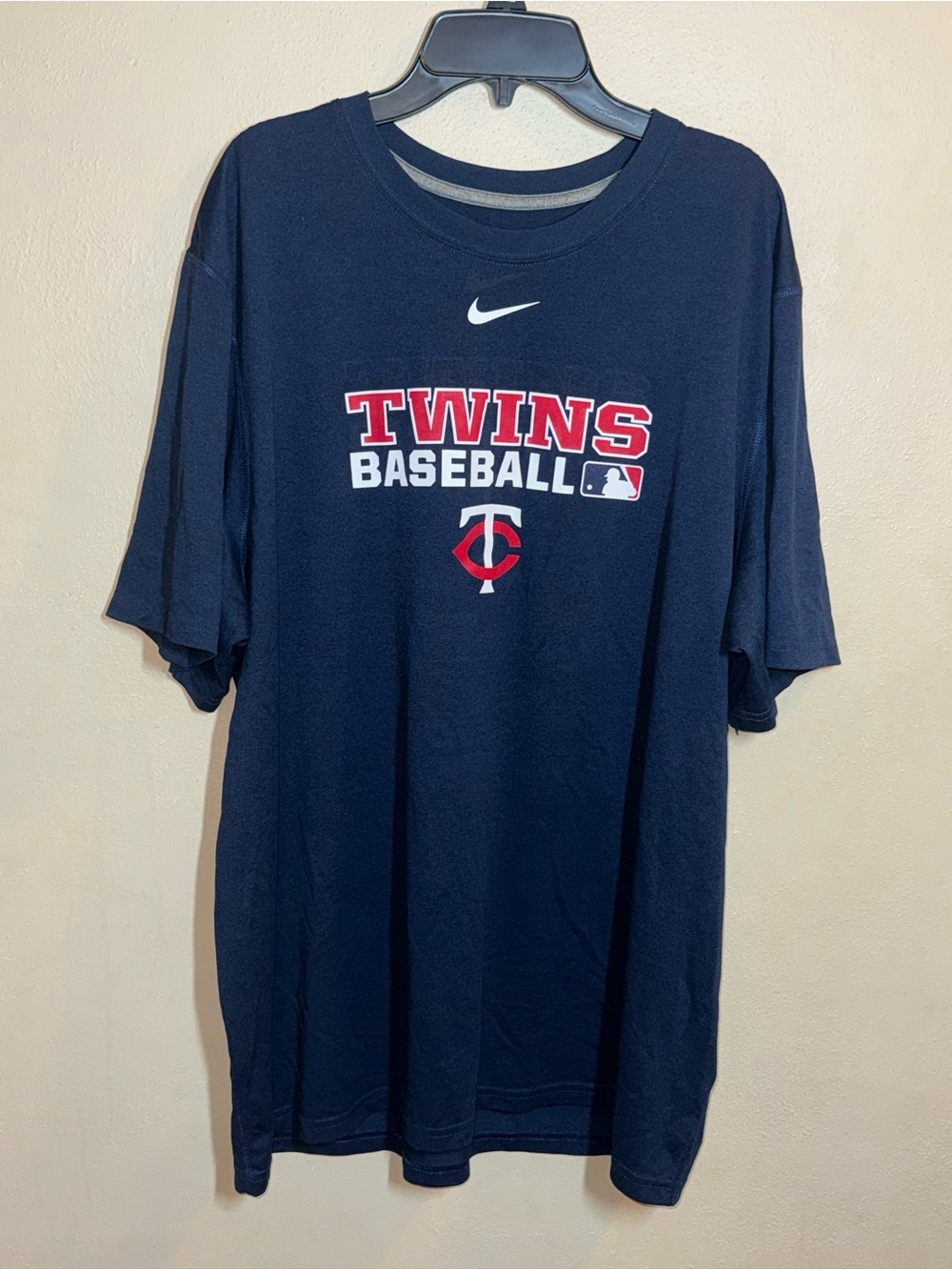 Men’s Nike Dri-Fit Minnesota Twins Navy Baseball Tee Sz XL EUC!